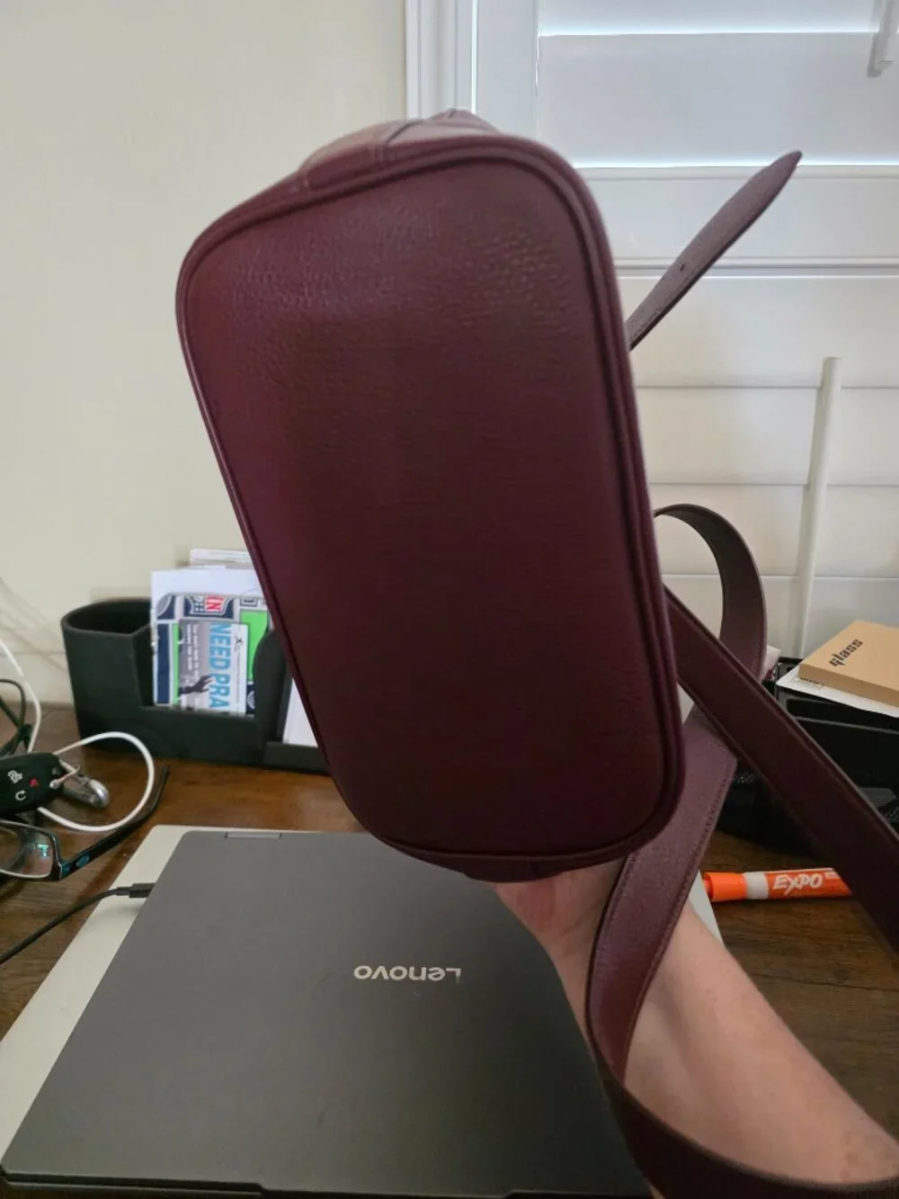 Coach Jules Hobo Purse Burgundy